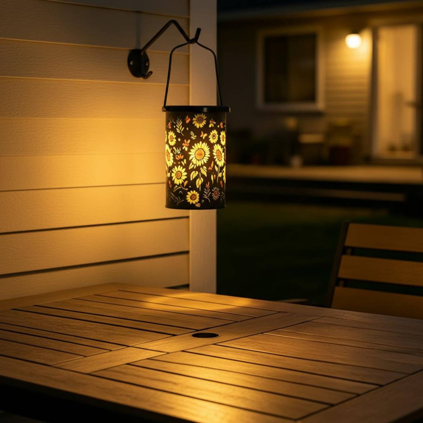 Outdoor Lighting And Decor - Floral Lantern Vintage Design Hanging Solar