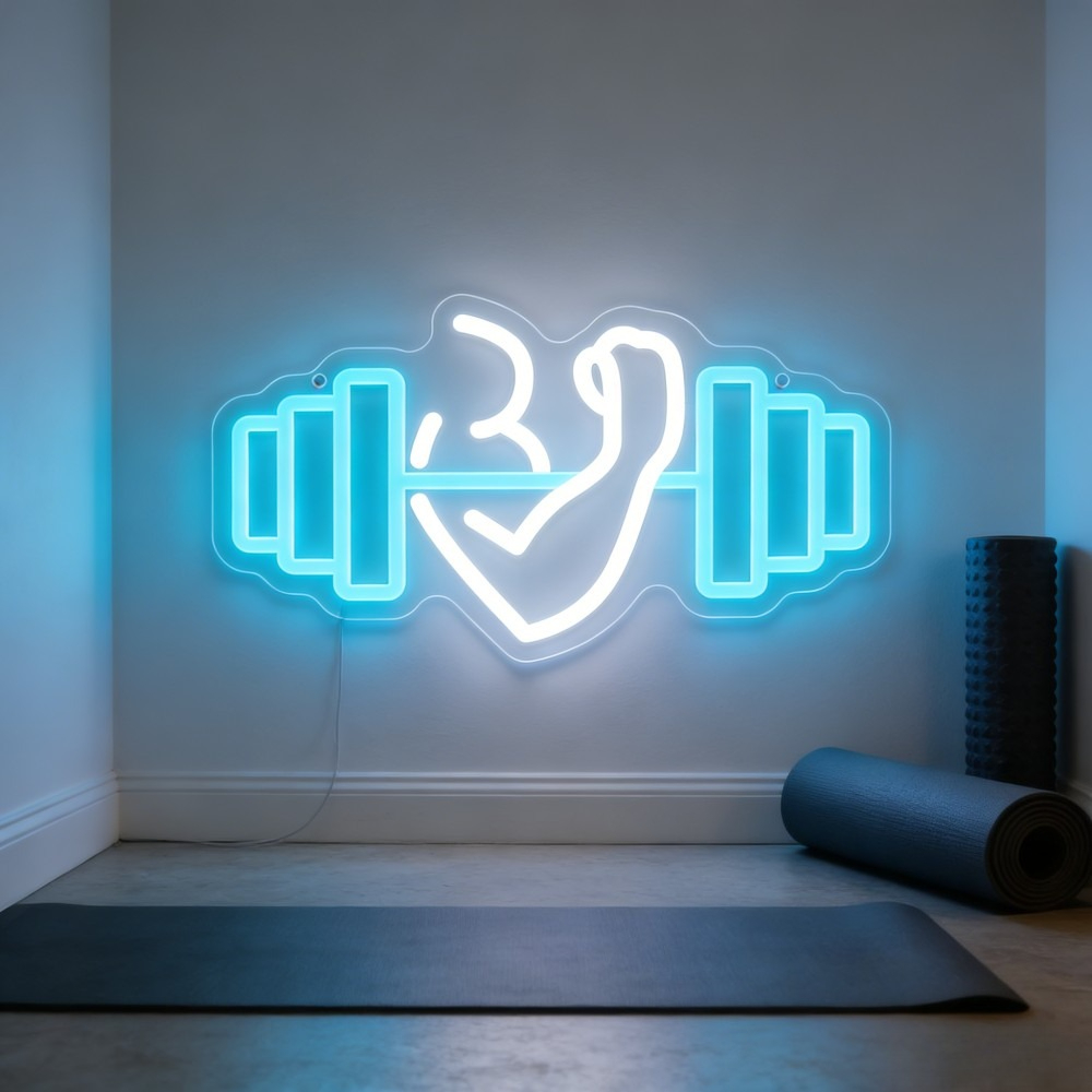 Outdoor Lighting Quotes - Bicep Dumbbell Neon Sign LED Wall