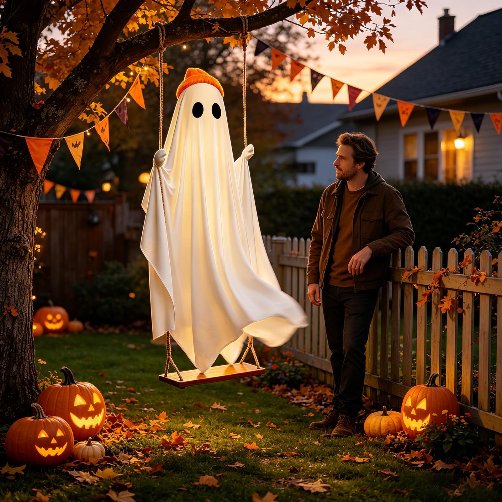 Halloween Ghost Decor With Rem - Outdoor Lighting Battery Operated recension och pris