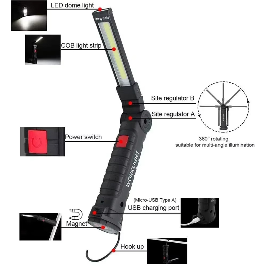 Portable LED Flashlight with M - Outdoor Lighting Beacon recension och pris