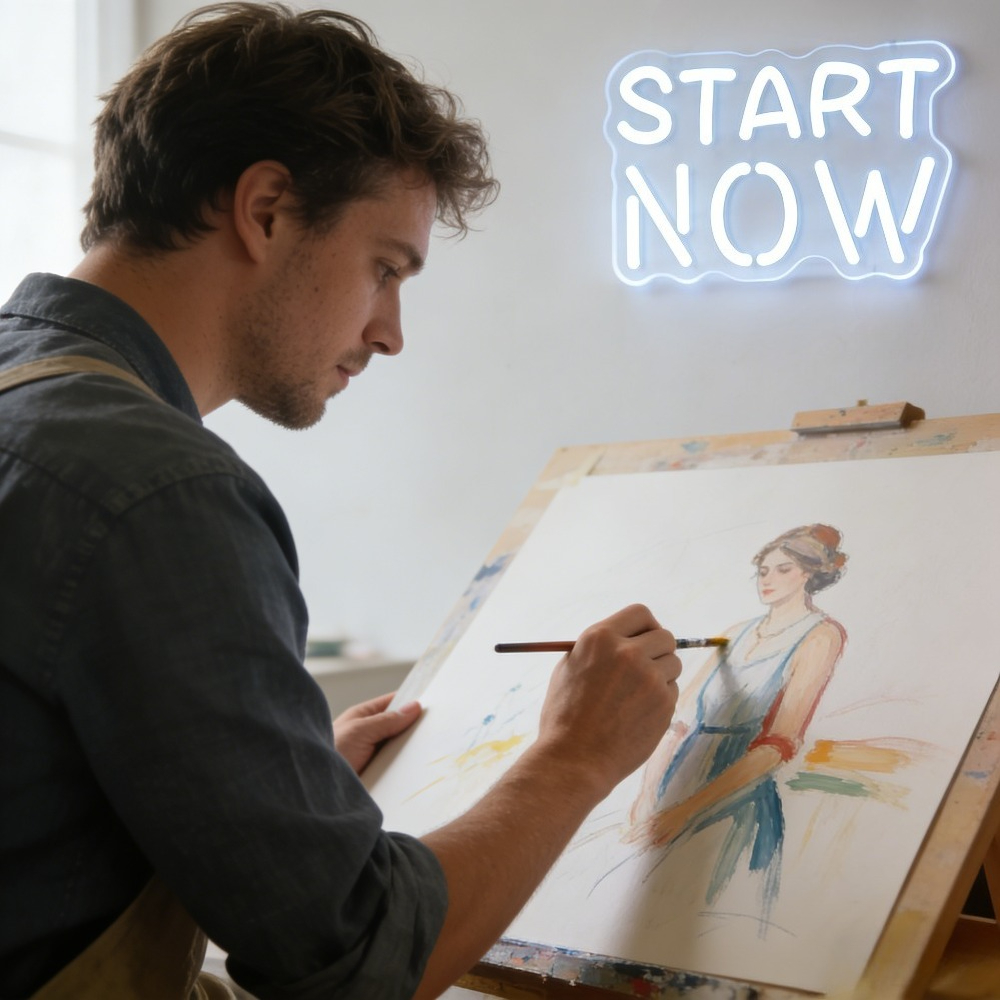Motivational Start Now Neon Si - Outdoor Lighting Quotes recension och pris