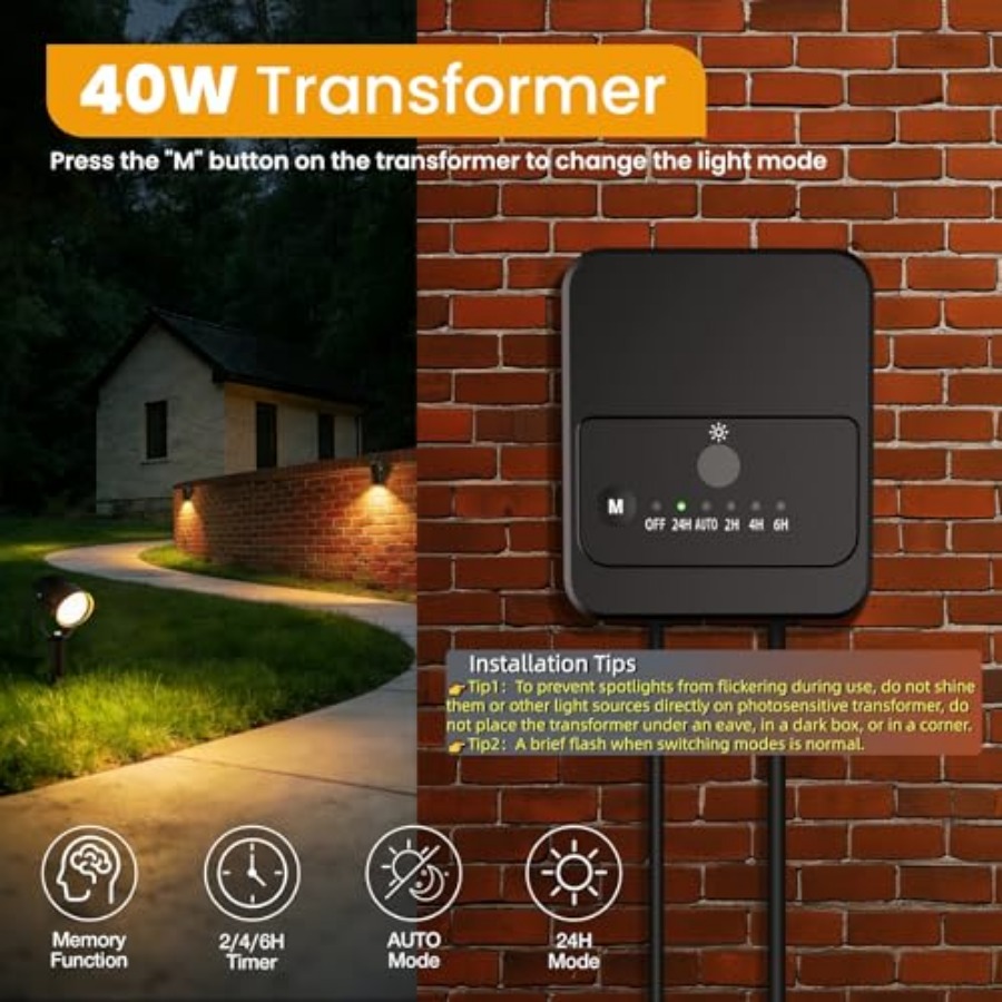 Landscape Lighting Kit Low Vol - Outdoor Lighting Kit With Transformer recension och pris