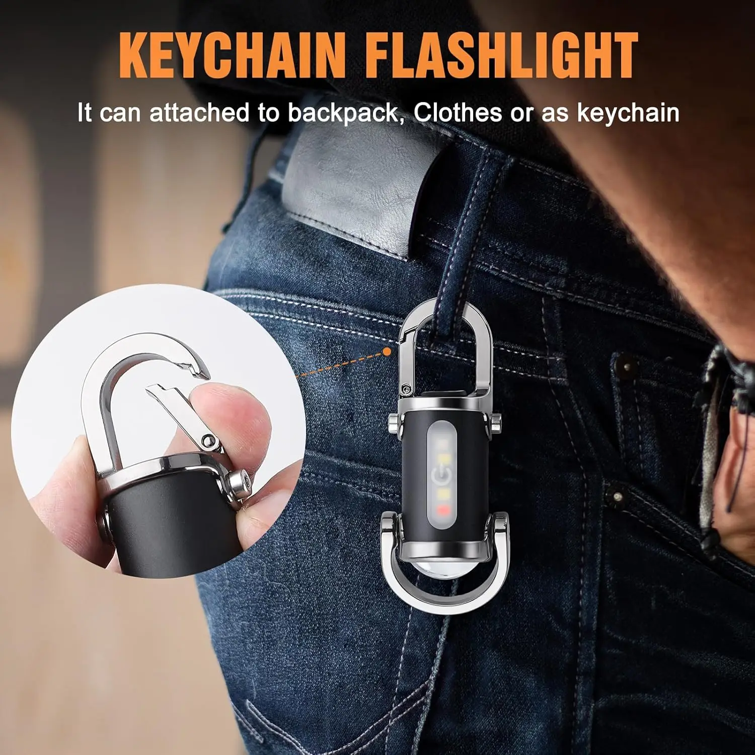 Mini Keychain Flashlight Recha - Outdoor Lighting Beacon recension och pris