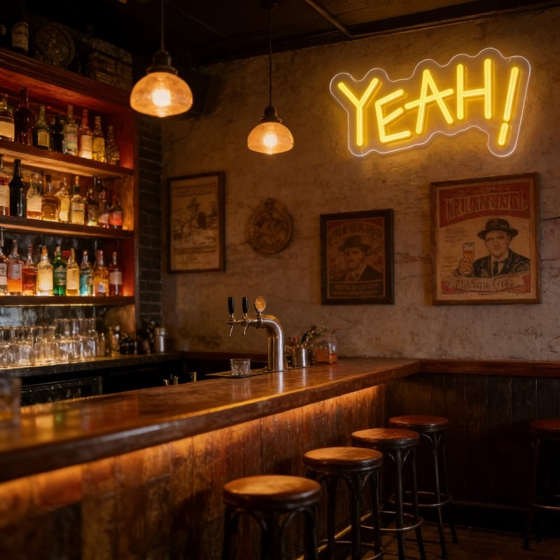 YEAH Neon Sign LED Light Funny - Outdoor Lighting Quotes recension och pris