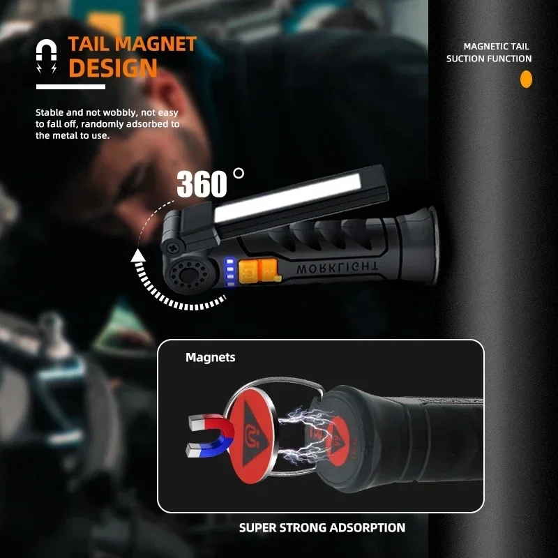 Portable COB LED Flashlight US - Outdoor Lighting Beacon recension och pris