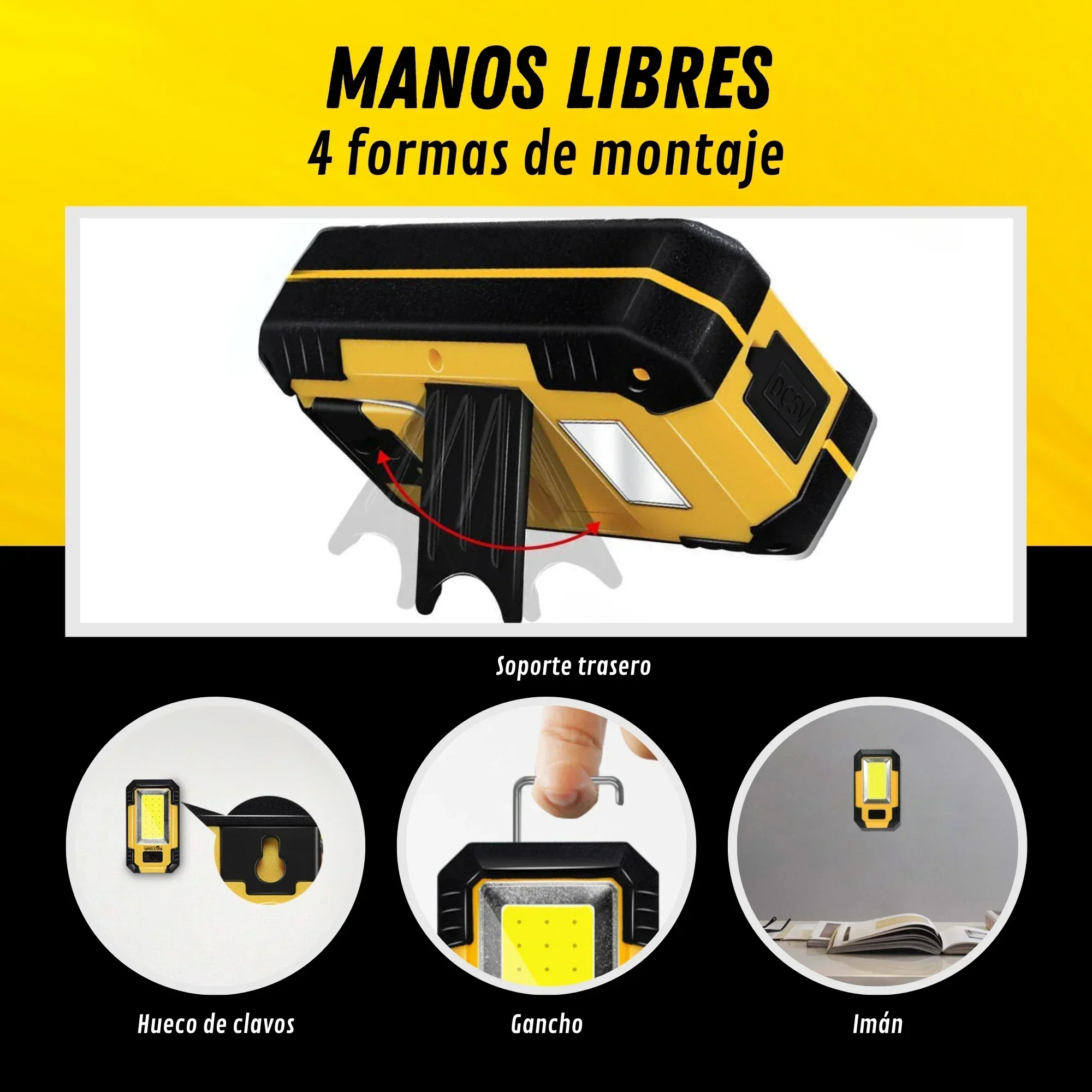 Rechargeable 4000MaH Work Ligh - Outdoor Lighting Beacon recension och pris
