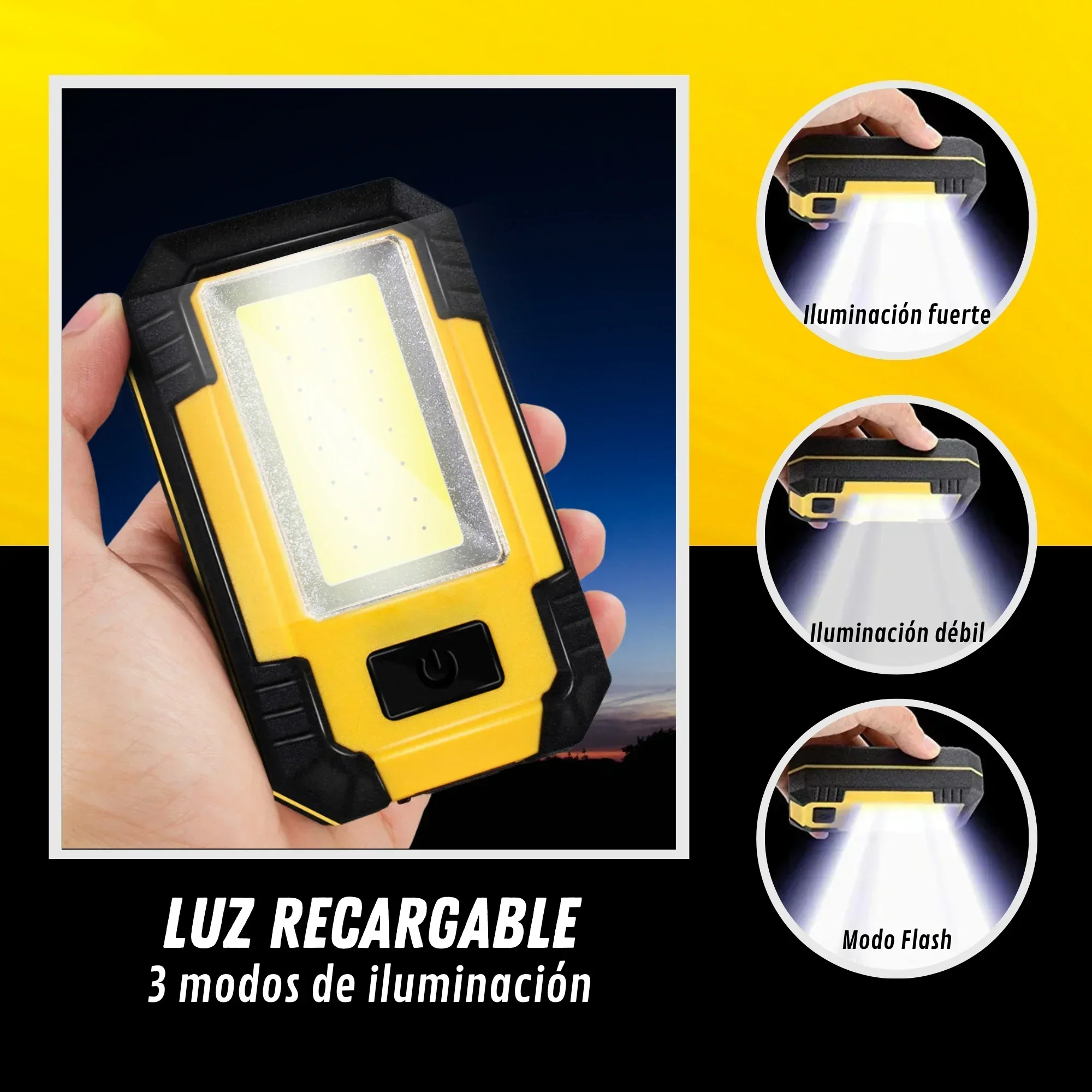 Rechargeable 4000MaH Work Ligh - Outdoor Lighting Beacon recension och pris