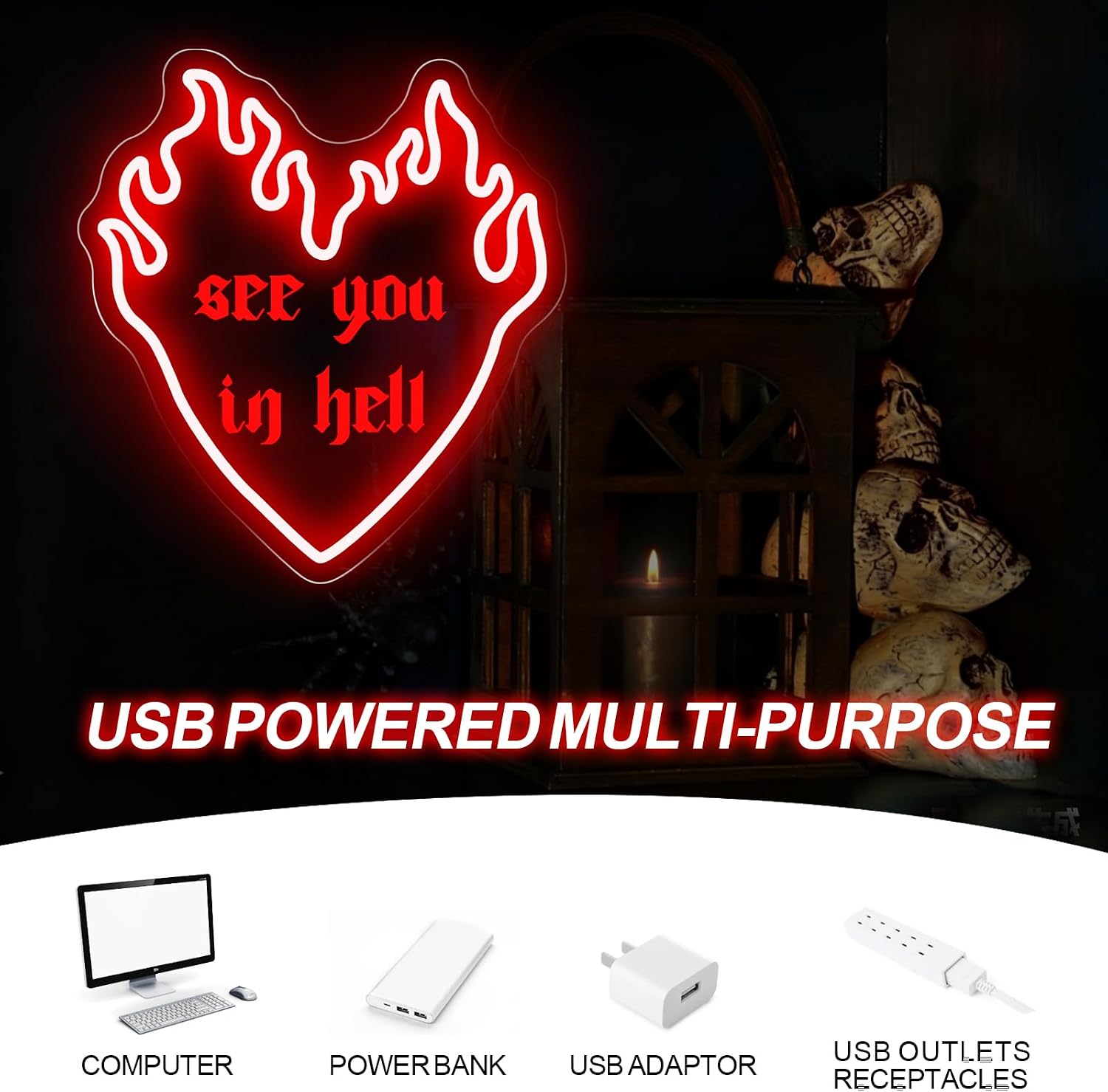 See You In Hell Quote LED Neon - Outdoor Lighting Quotes recension och pris