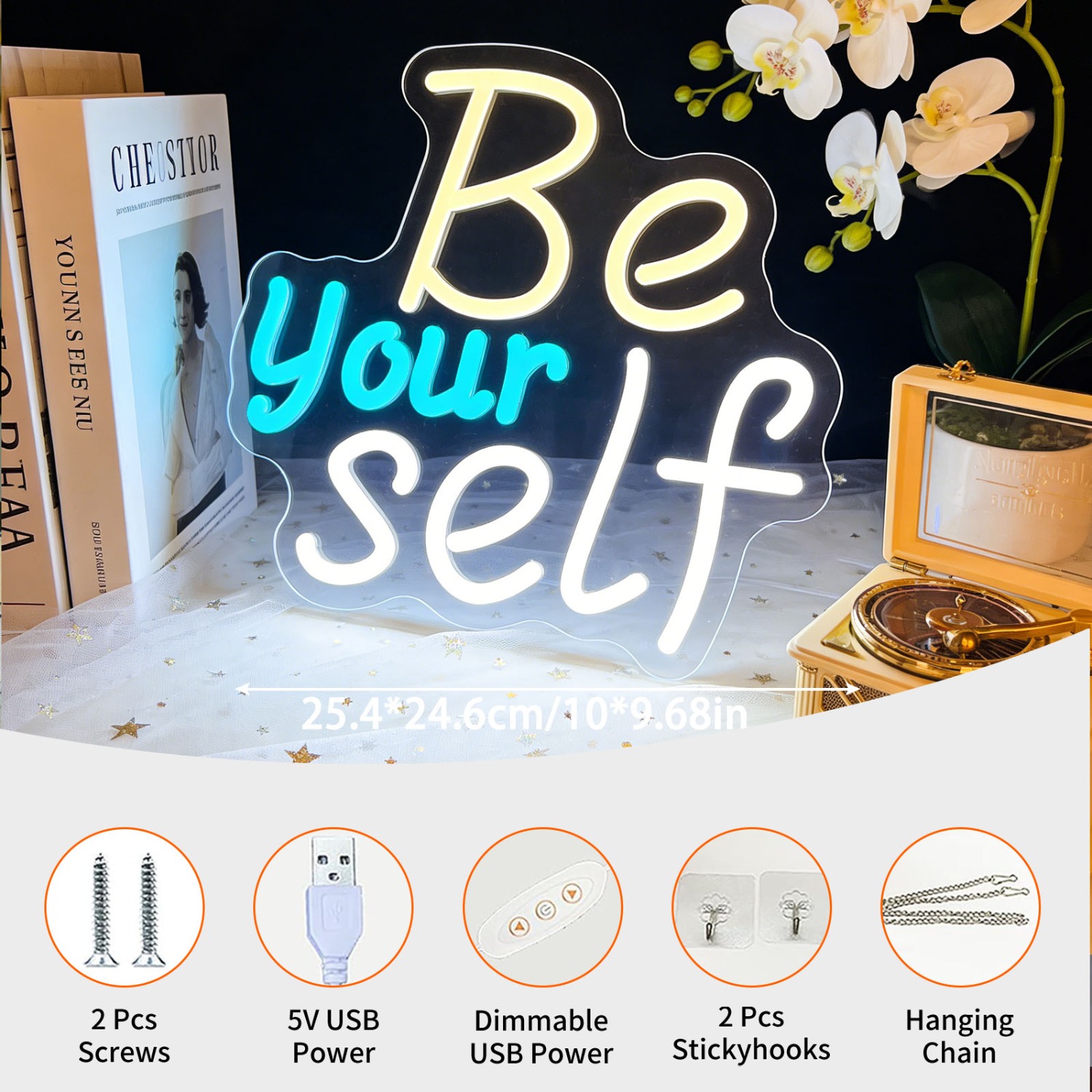 Inspirational Be Yourself Neon - Outdoor Lighting Quotes recension och pris