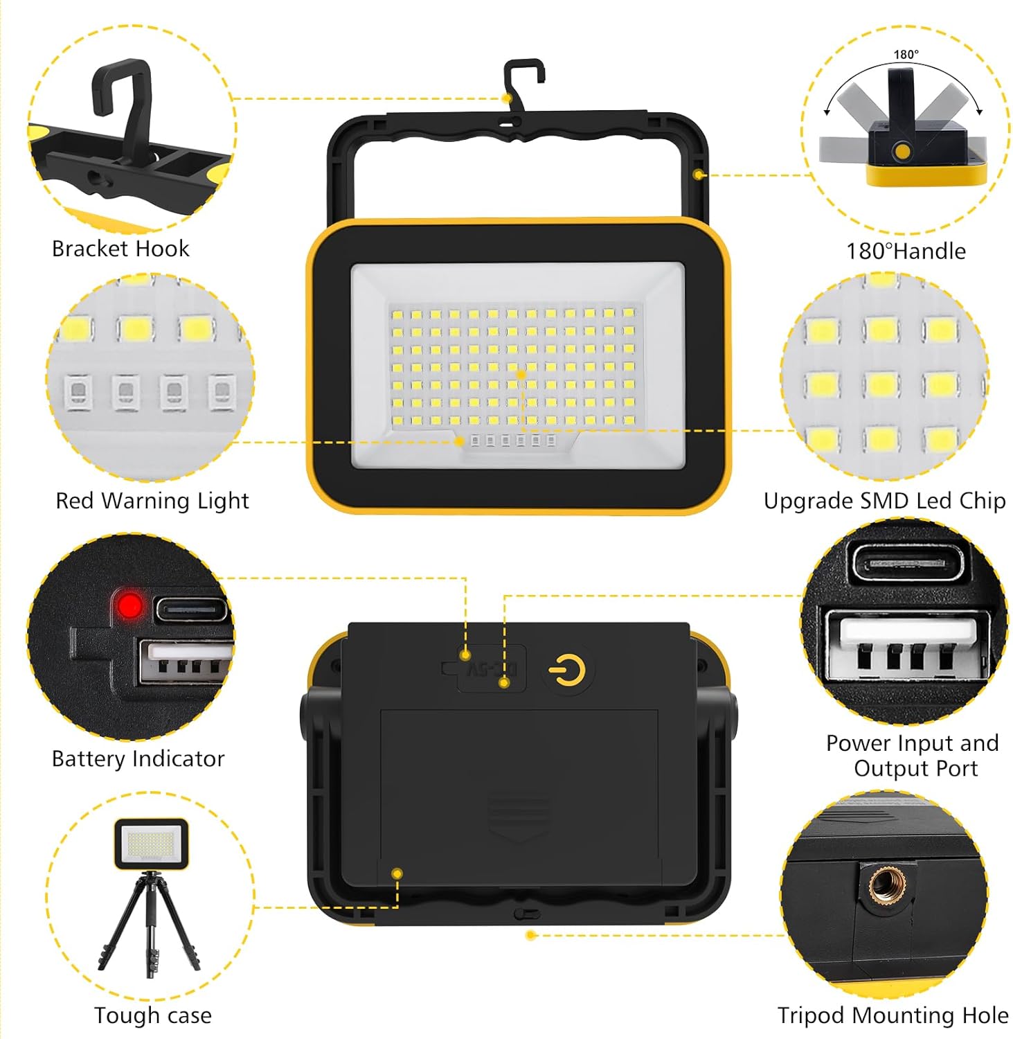Portable LED Work Light Outdoo - Outdoor Lighting Not Working recension och pris
