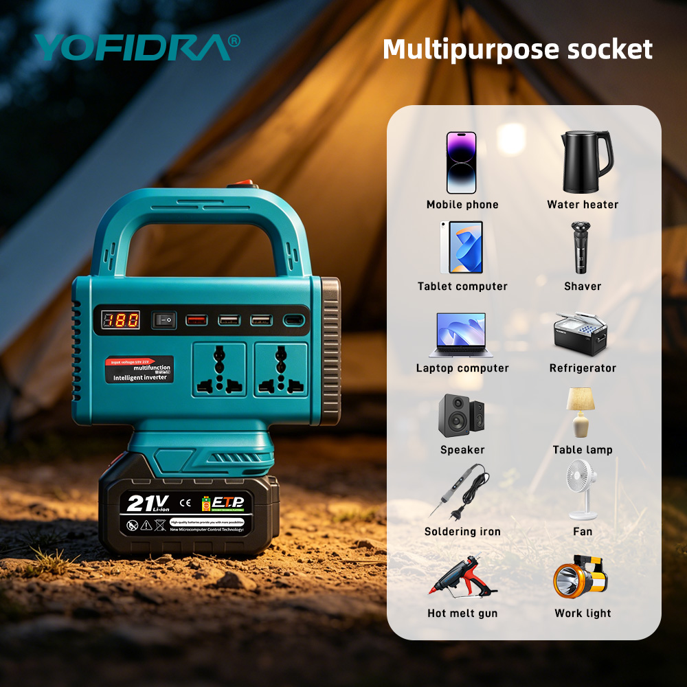 YOFIDRA 220V Portable Power In - Outdoor Lighting Battery Operated recension och pris