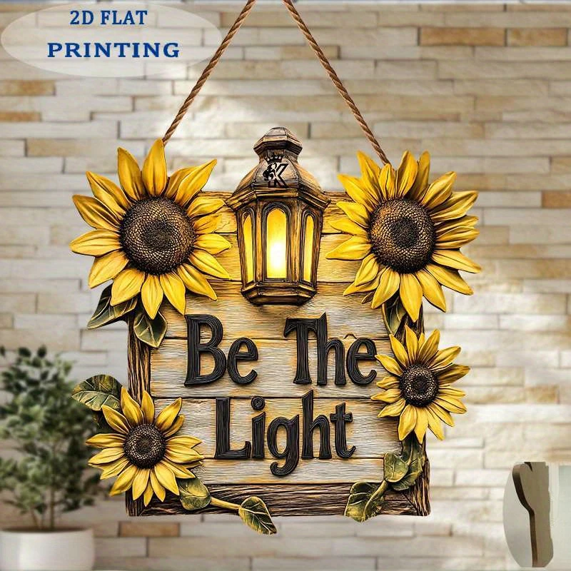 1PC 2D Flat Printed Sunflower  - Outdoor Lighting Quotes recension och pris