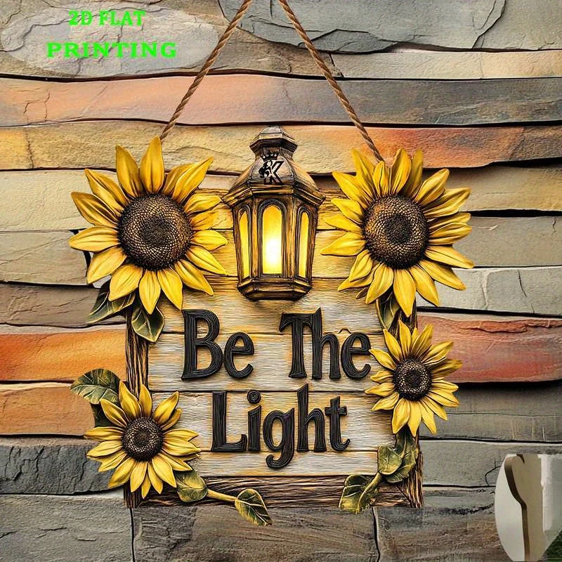 1PC 2D Flat Printed Sunflower  - Outdoor Lighting Quotes recension och pris