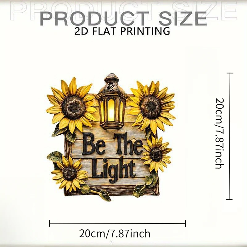 1PC 2D Flat Printed Sunflower  - Outdoor Lighting Quotes recension och pris