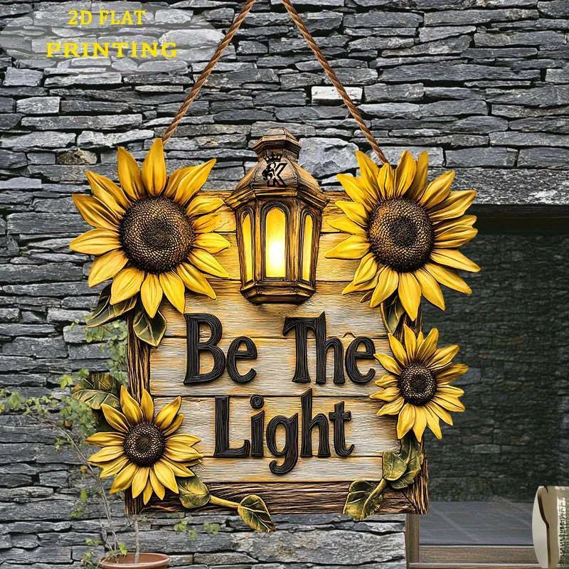 1PC 2D Flat Printed Sunflower  - Outdoor Lighting Quotes recension och pris