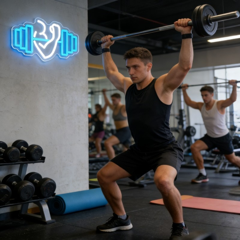 Bicep Dumbbell Neon Sign LED W - Outdoor Lighting Quotes recension och pris