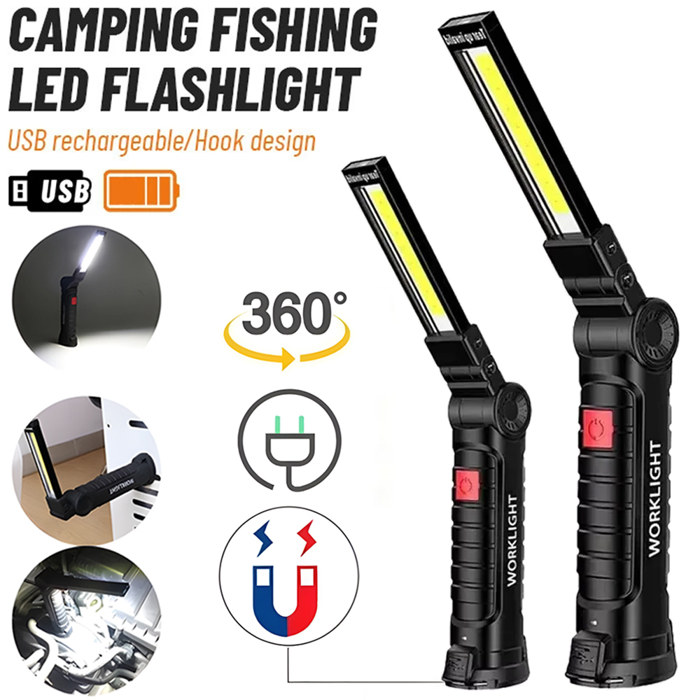 LED COB Flashlight USB Recharg - Outdoor Lighting Beacon recension och pris